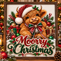 Moorry Christmas Holiday Vibes Digital Art Print — Red, Green and Cream